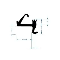 Dichtungsstreifen 3928 grau - Pro Meter