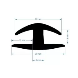 8mm H-Profil
