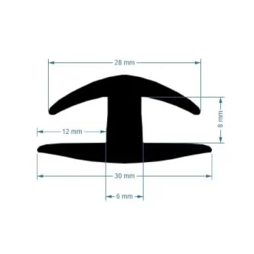8mm H-Profil