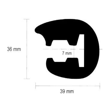 L35 Scheuerleiste Schwarz