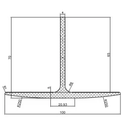 T-Profilleiste 100x70x4mm