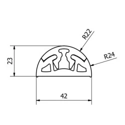 BINO 40mm Scheuerleiste