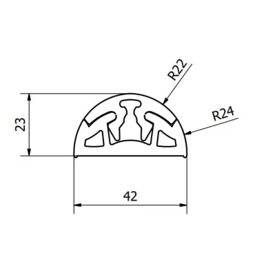 BINO 40mm Scheuerleiste