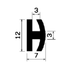 H-Profil 3mm