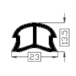 Finlagsleiste 1389 SCHWARZ