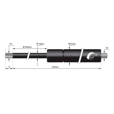 Gasfeder 300mm 10/21mm