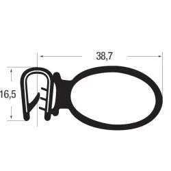 2-4mm Kantenschutzprofil mit Seitendichtung