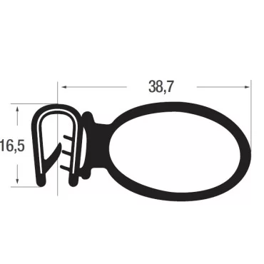 2-4mm Kantenschutzprofil mit Seitendichtung