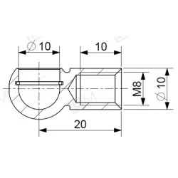 Kugelschale Ø10mm Stahl