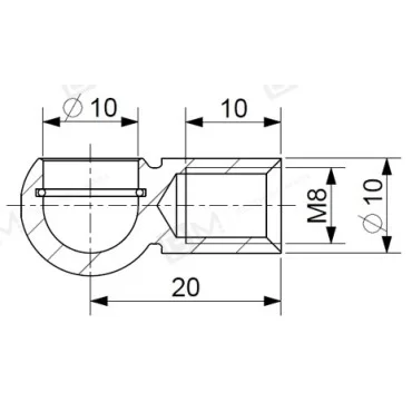 Kugelschale Ø10mm Stahl