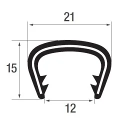 13-16mm Kantenschutzprofil SCHWARZ
