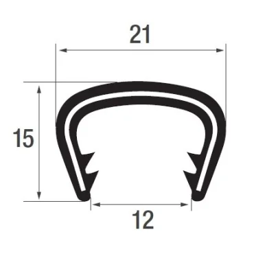 13-16mm Kantenschutzprofil SCHWARZ