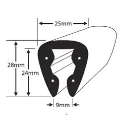 Füllerprofil PVC170 Weiß