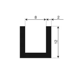 Anschlagsprofil Schwarz 