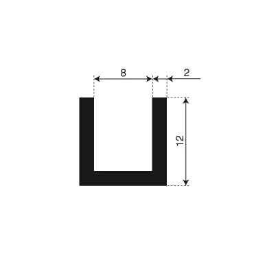 Anschlagsprofil Schwarz 