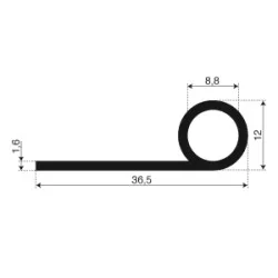 Türleiste mit Schiene - 1220mm