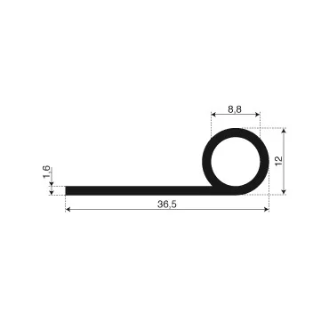 Türleiste mit Schiene - 1220mm
