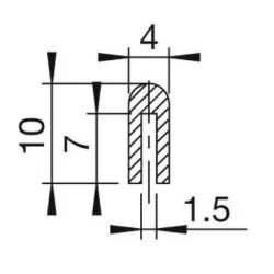 P-Profil 40mm ø10mm