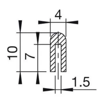 P-Profil 40mm ø10mm