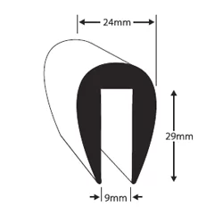 Kantenschutzprofil m. Seitendichtung