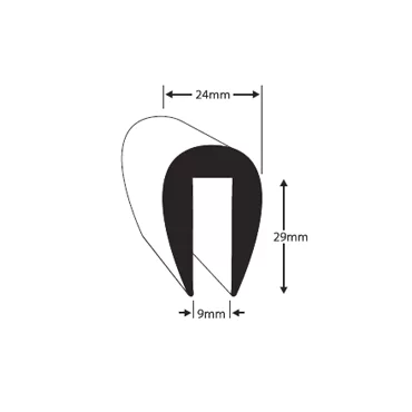 Kantenschutzprofil m. Seitendichtung