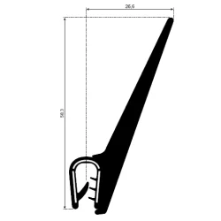 Treppenprofil 70mm schwarz