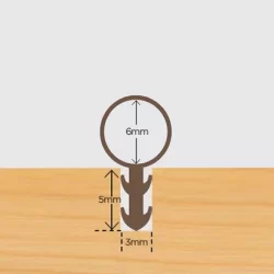 Glasleiste Profil 3x15mm