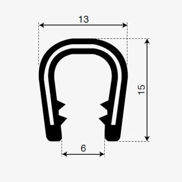 U-Profil 1-2mm Gummi